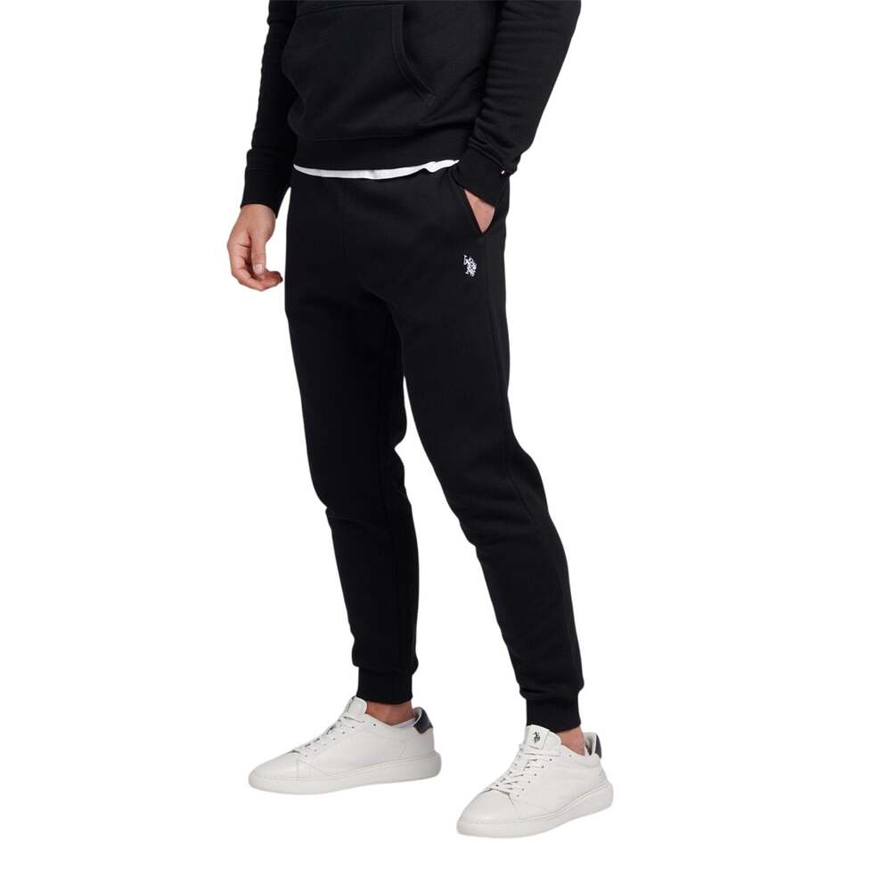 U.S. Polo Assn. Men's Medium Black Pants Drawstring Fleece Lounge Joggers I24-20